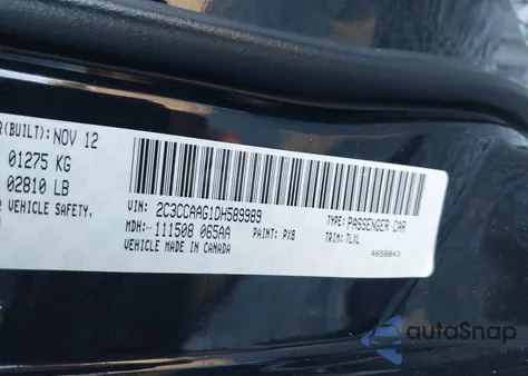 2013 Chrysler 300 Motown z USA, uszkodzony, nr VIN 2C3CCAAG1DH589989